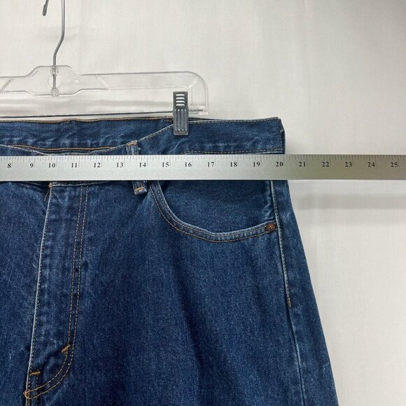 LEVI'S Jeans Mens 40x30 505 Regular Fit Straight Leg Dark Washed Denim Blue - Picture 8 of 10